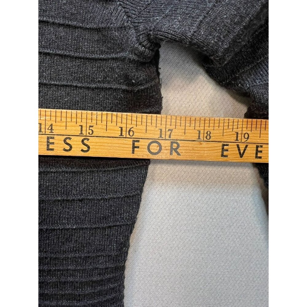 Calvin Klein Womens Ribbed Knit Double Zip Sweater Dress Long Sleeve Size M Gray - Picture 8 of 11
